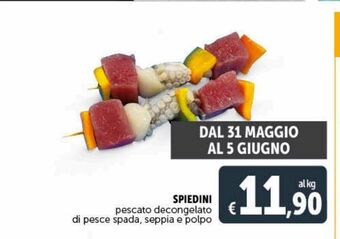 Deco Superstore Spinaci pescato decongeato di pesce spada seppia e polpo offerta