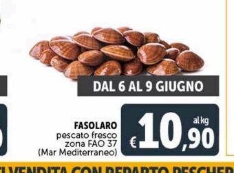 Deco Superstore Fasolaro pescato fresco zona fao 37 offerta