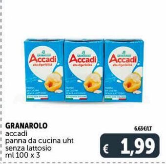 Deco Market Accadì panna da cucina uht senza lattosio granarolo offerta