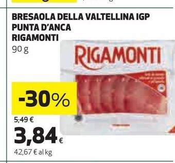 Coop Bresaola della valtellina igp punta d'anca rigamonti offerta