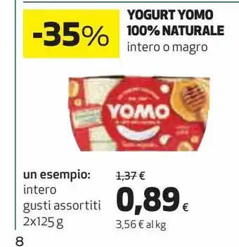 Coop Yogurt yomo 100% naturale offerta