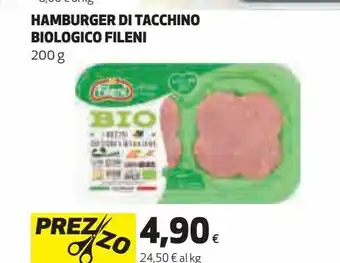 Hamburger di tacchino biologico fileni