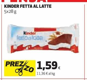Coop Kinder fetta al latte offerta