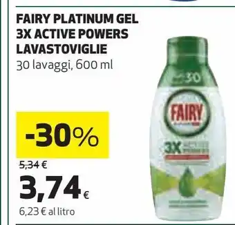 Coop Fairy platinum gel 3x active powers lavastoviglie offerta