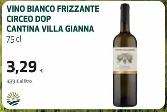 Ipercoop Vino bianco frizzante circeo dop cantina villa gianna offerta