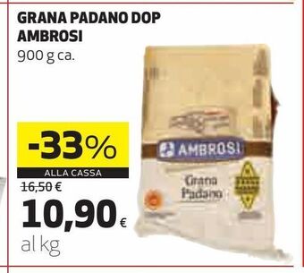 Ipercoop Grana padano dop ambrosi offerta