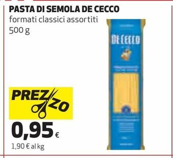 Ipercoop Pasta di semola de cecco offerta