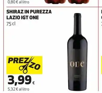 Ipercoop Shiraz in purezza lazio igt one offerta