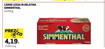 Ipercoop Carne lessa in gelatina simmenthal offerta