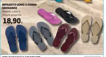 Ipercoop Infradito uomo o donna havaianas offerta