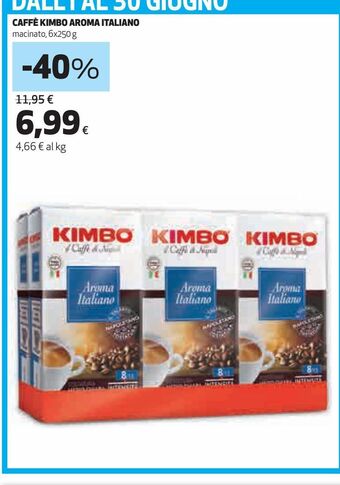 Ipercoop Caffè kimbo aroma italiano offerta