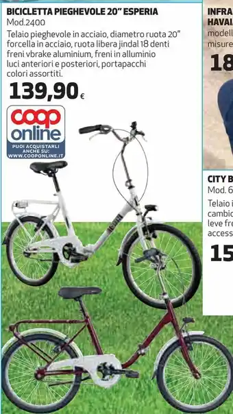 Ipercoop Bicicletta pieghevole 20" esperia offerta