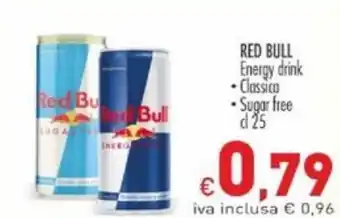 Red Bull Energy Drink Classica/Sugar free cl 25