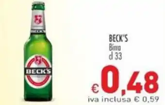 Cash & Carry Grossy Beck's Birra cl 33 offerta