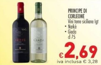 Principe di Corleone Vini terre siciliane Igt cl 75