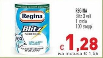 Cash & Carry Grossy Regina Blitz 3 veli 1 rotolo 100 strappi offerta