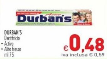 Durban's Dentifricio Active/Alito fresco ml 75