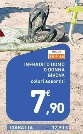 Spazio Conad Infradito uomo o donna givova offerta