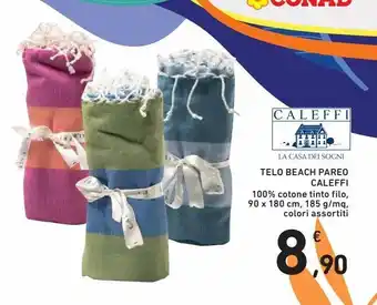 Spazio Conad Telo beach pareo caleffi offerta