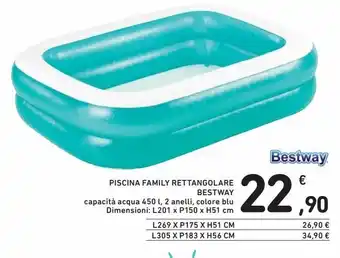 Spazio Conad Piscina family rettangolare bestway offerta