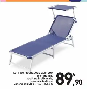 Lettino pieghevole sanremo