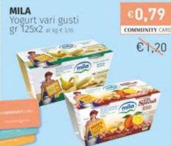 Prezzemolo e Vitale Mila Yogurt vari gusti gr 125x2 offerta