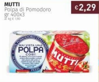 Prezzemolo e Vitale Mutti Polpa di Pomodoro gr 400x3 offerta