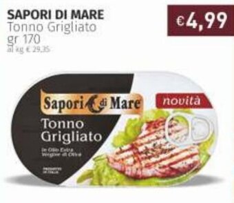 Prezzemolo e Vitale Sapori Di Mare Tonno Grigliato gr 170 offerta