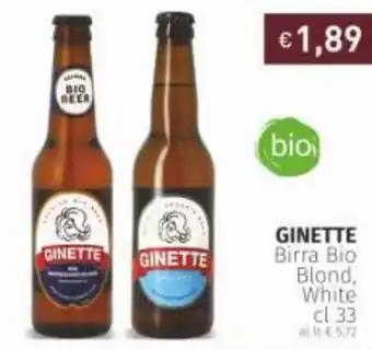 Prezzemolo e Vitale Ginette Birra Bio Blond, White cl 33 offerta