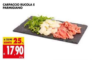 Tigros Carpaccio Rucola e Parmigiano offerta