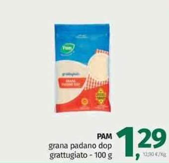 Pam Pam Grana padano dop grattugiato - 100 g offerta
