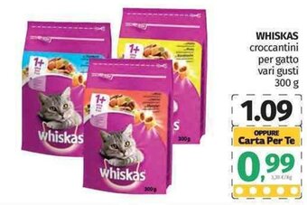 Pam Whiskas croccantini per gatto vari gusti 300 g offerta