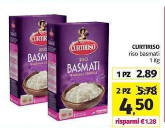 Pam Curtiriso riso basmati 1 kg offerta