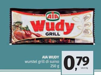 Pam Aia Wudy Würstel Grill di suino 250 g offerta