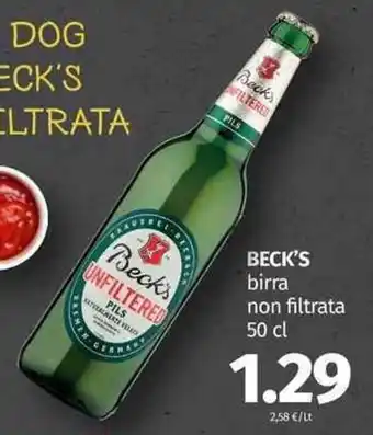 Pam Beck's Birra non filtrata 50 cl offerta