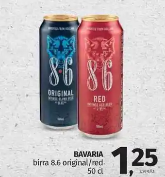 Pam Bavaria birra 8.6 original/red. 50 cl offerta