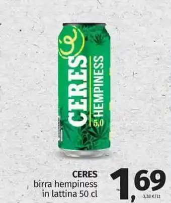 Pam Ceres birra hempiness in lattina 50 cl offerta