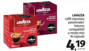Pam Lavazza Caffè espresso 16 capsule offerta
