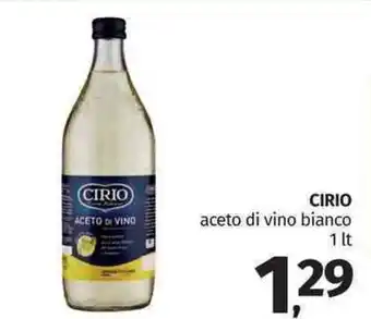 Pam Cirio aceto di vino bianco 1 lt offerta