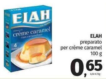 Pam Elah preparato per crème caramel 100 g offerta