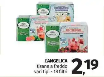 Pam L'Angelica tisane a freddo vari tipi - 18 filtri offerta