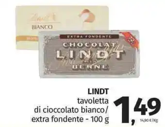 Pam Lindt tavoletta di cioccolato bianco/extra fondente - 100 g offerta