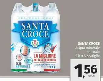 Pam Santa Croce acqua minerale naturale 2 lt x 6 bottiglie offerta