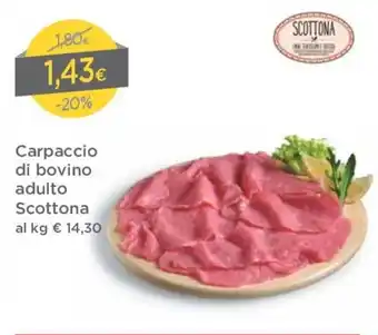DPiù Scottona Carpaccio di Bovino Adulto offerta