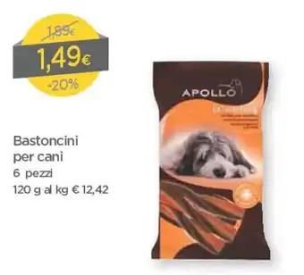 DPiù Apollo Bastoncini per Cani 6 pezzi 120g offerta
