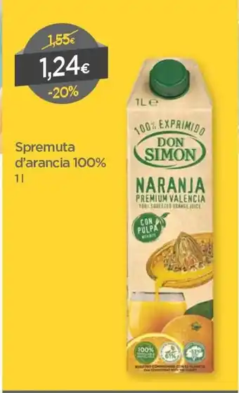 DPiù Don Simon Spremuta D'Arancia 100% 1L offerta