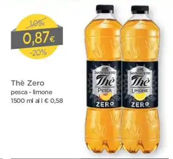 DPiù Thè Zero Pesca / Limone 1500ml offerta