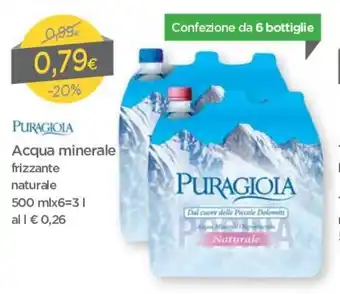 DPiù Puragioia Acqua Minerale 500ml offerta
