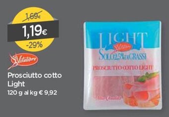 DPiù Vitalibre Prosciutto Cotto Light 120g offerta