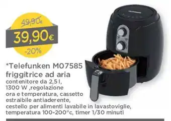 DPiù Telefunken MO7585 Friggitrice Ad Aria 2,5L offerta
